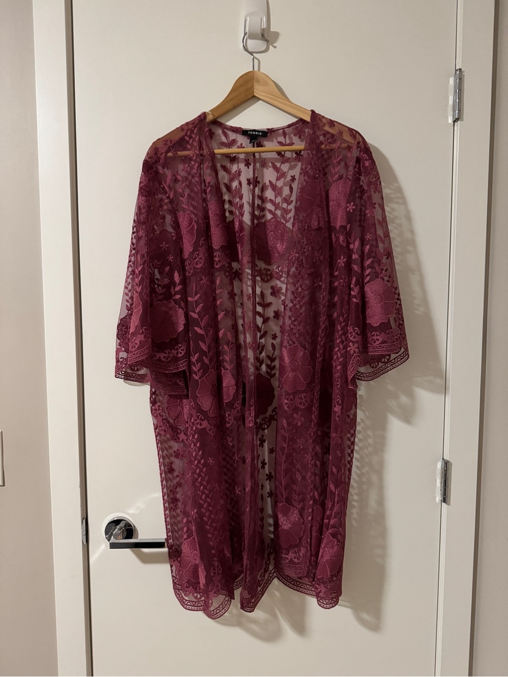Torrid Lace Sheer Kimono Robe